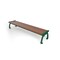 Frog Furnishings Brown 8' Heritage Backless Bench with Green Frame PB 8BROGFHERBAC - alternate 1